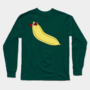 Banana with a crown of Flowers Long Sleeve T-Shirt